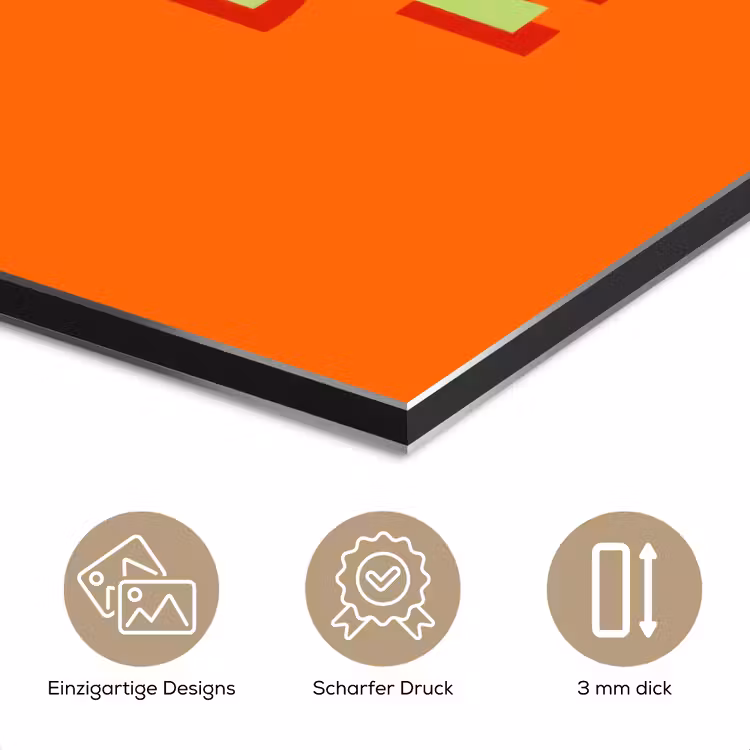 Slow down you're doing fine - Oranje - Simple aluminium wit klein -closeup_DE