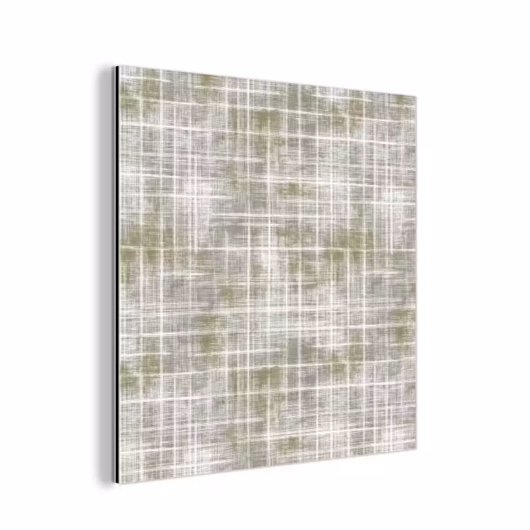 Linnen - Patroon - Groen aluminium wit klein 46 -3d