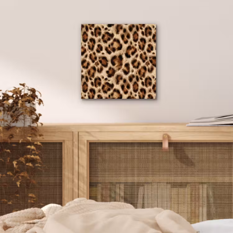 Luipaard - Bruin - Vacht aluminium wit klein 46 -sfeer3