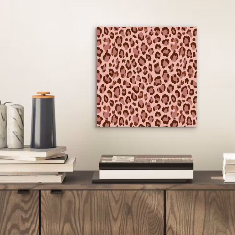 Luipaard - Patroon - Roze aluminium wit klein 46 -sfeer1