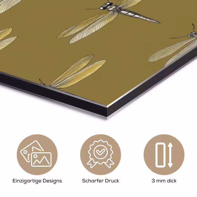 Libellen - Patroon - Groen aluminium wit klein 46 -closeup_DE