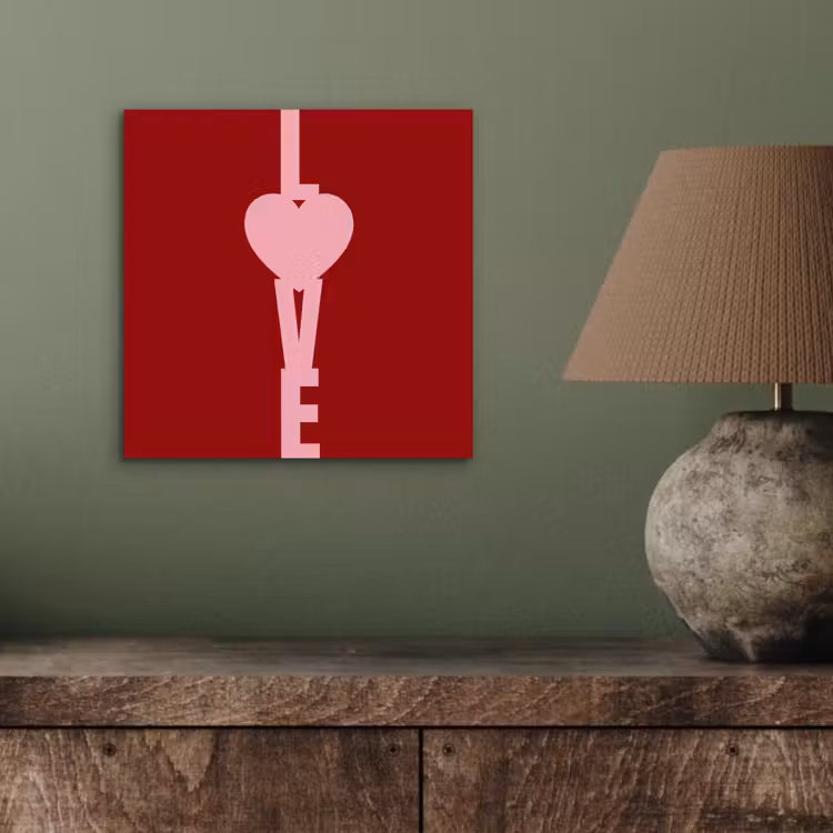 Love - Hart - Rood aluminium wit klein -sfeer2