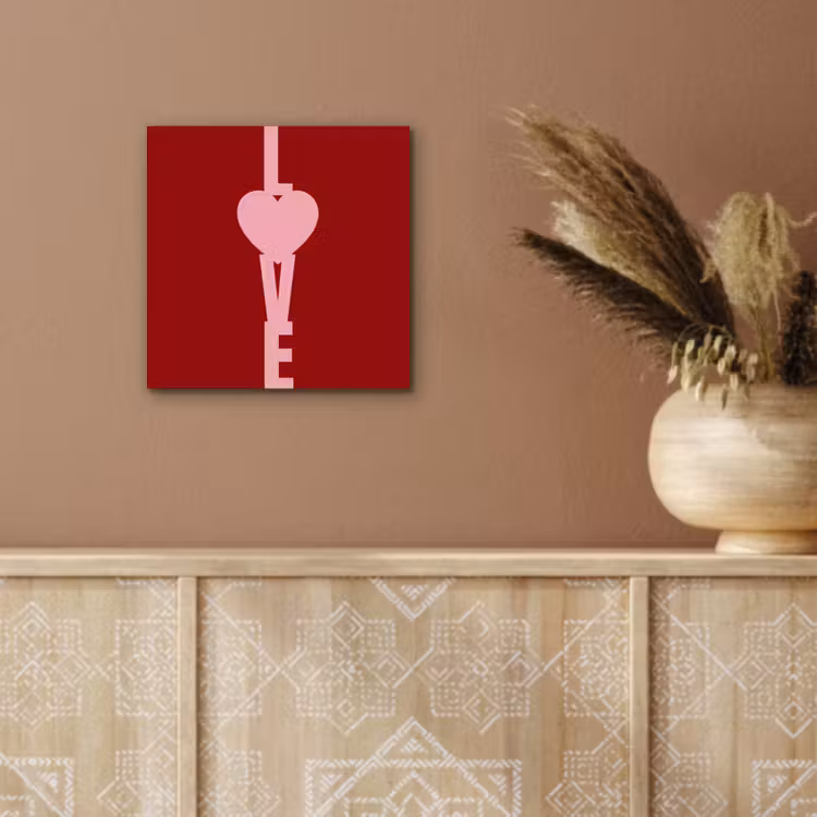 Love - Hart - Rood aluminium wit klein -sfeer4
