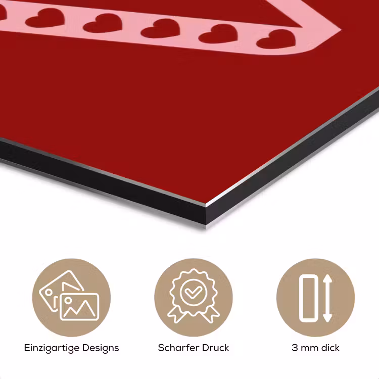 Love - Rood - Hatjes aluminium wit klein -closeup_DE