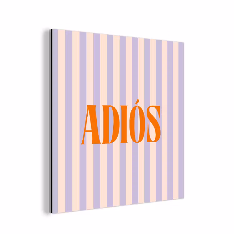Lila - Oranje - Strepen - Adiós aluminium wit klein -3d