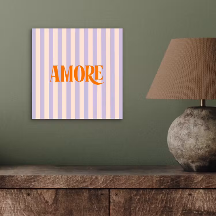 Lila - Oranje - Strepen - Amore aluminium wit klein -sfeer2