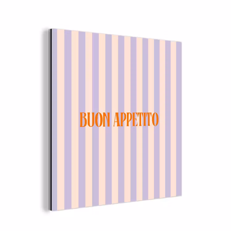 Lila - Oranje - Strepen - Buon Appetito aluminium wit klein -3d