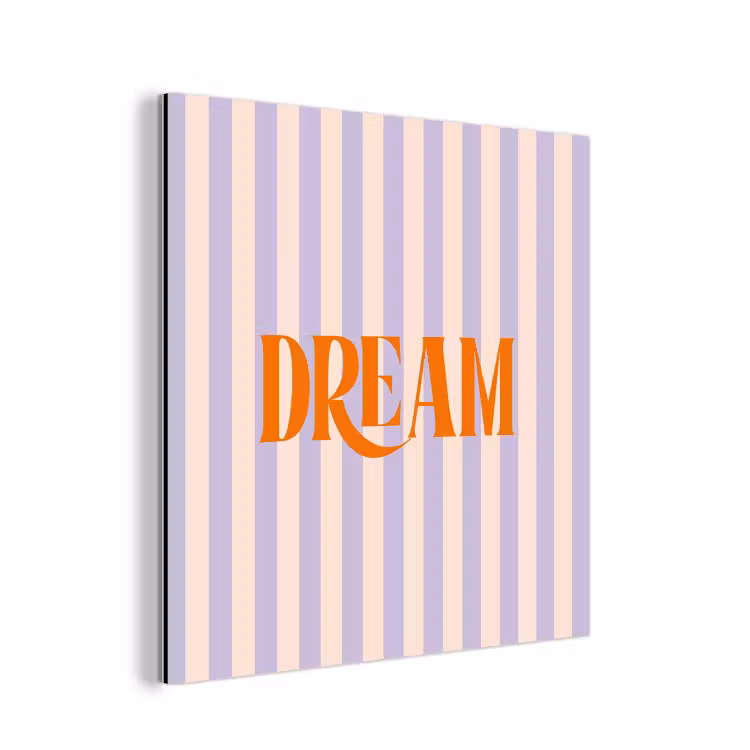 Lila - Oranje - Strepen - Dream aluminium wit klein -3d