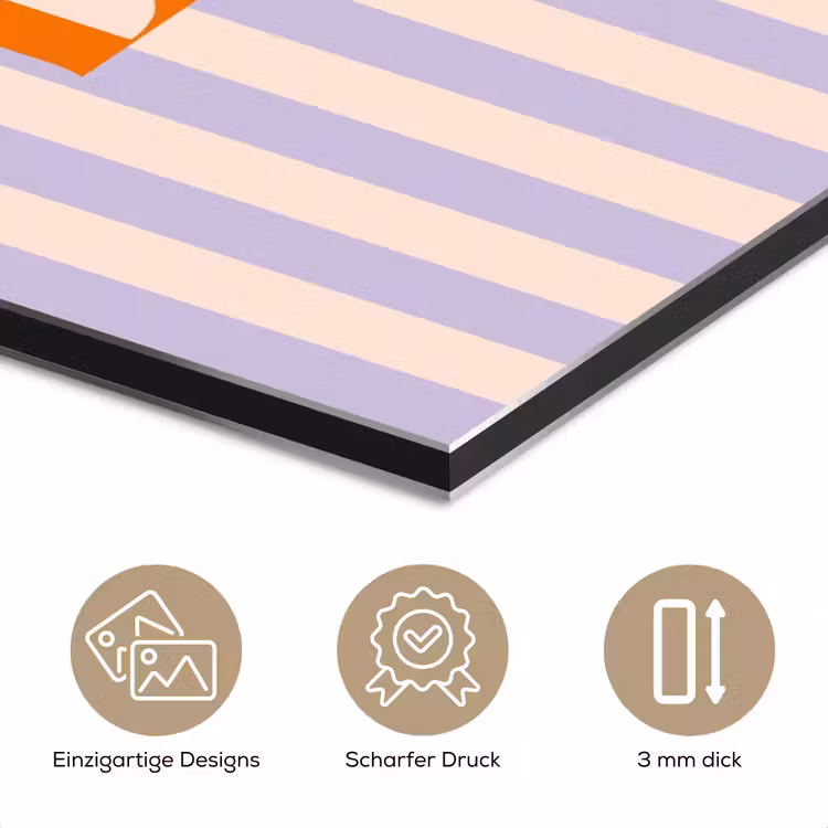 Lila - Oranje - Strepen - Enjoy aluminium wit klein -closeup_DE