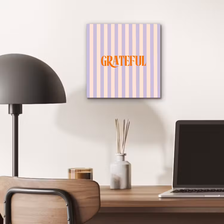 Lila - Oranje - Strepen - Grateful aluminium wit klein -sfeer5