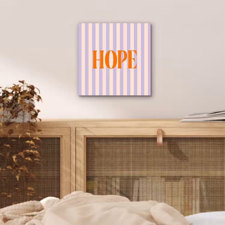 Lila - Oranje - Strepen - Hope aluminium wit klein -sfeer3