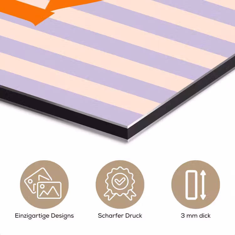 Lila - Oranje - Strepen - Leef aluminium wit klein -closeup_DE