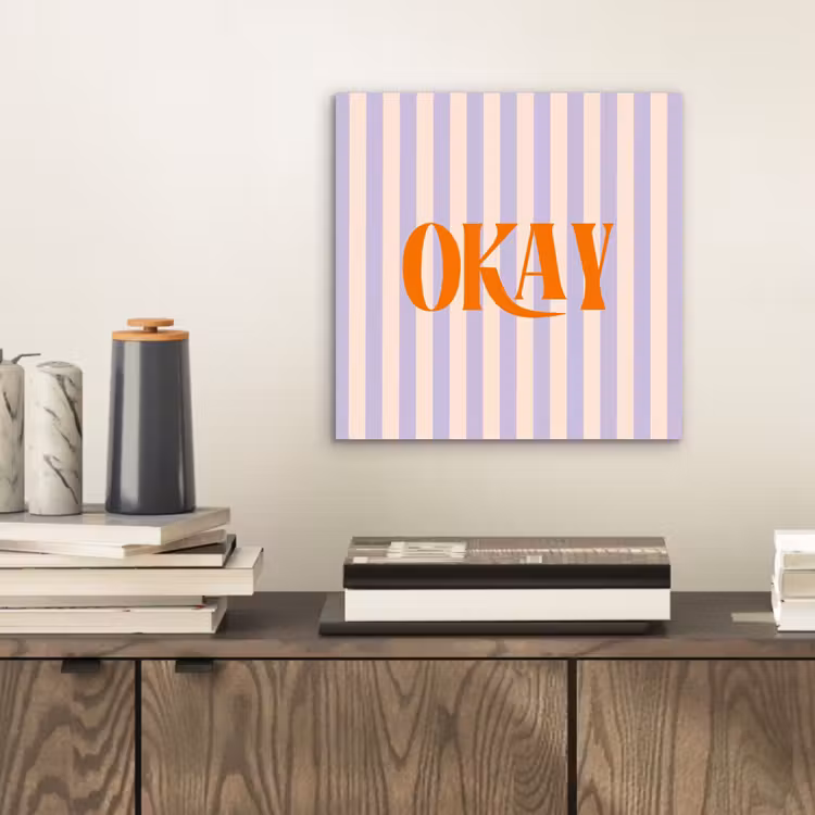 Lila - Oranje - Strepen - Okay aluminium wit klein -sfeer1