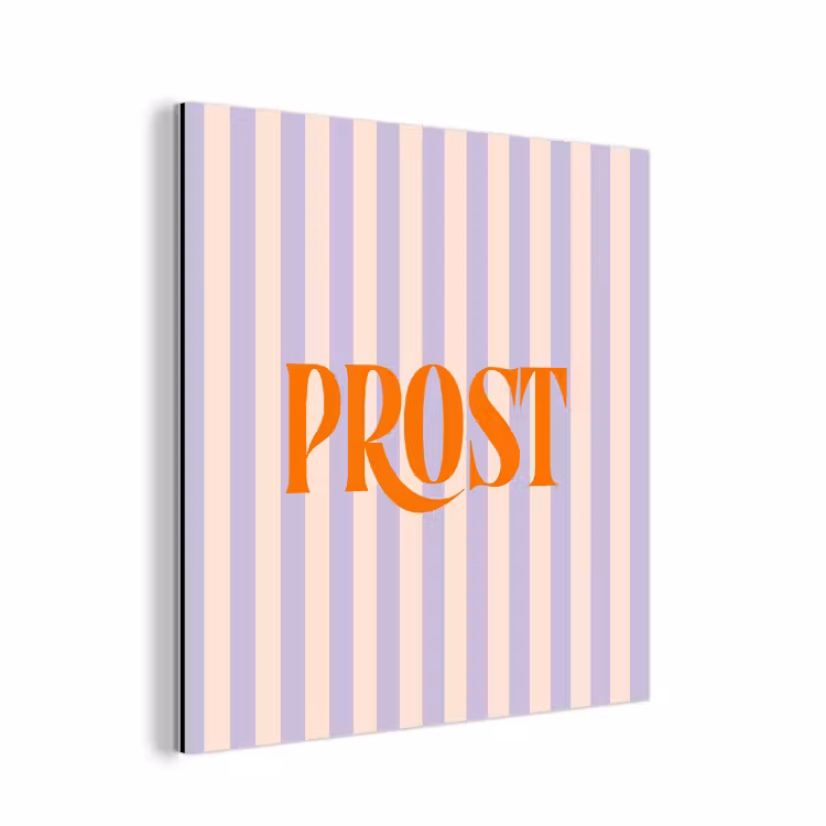 Lila - Oranje - Strepen - Prost aluminium wit klein -3d