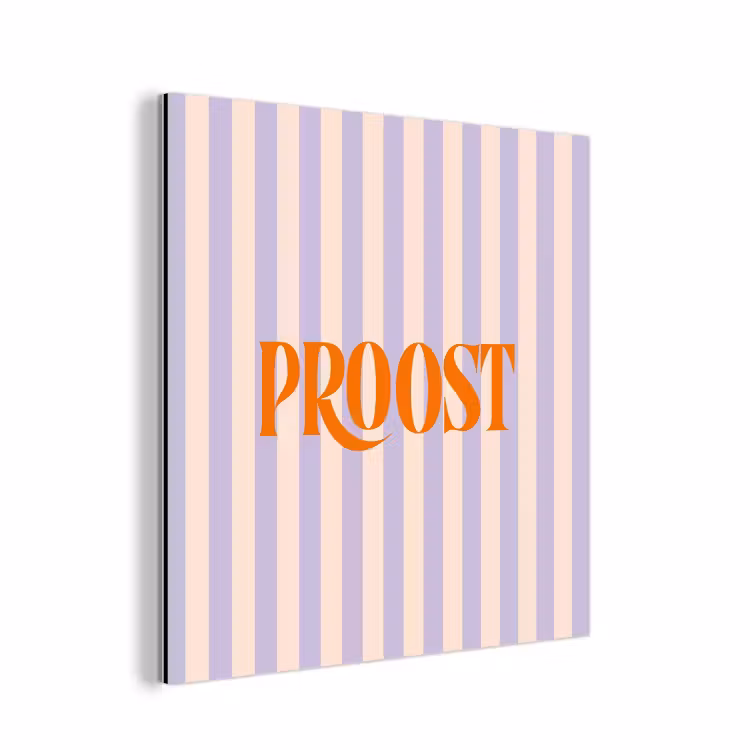 Lila - Oranje - Strepen - Proost aluminium wit klein -3d