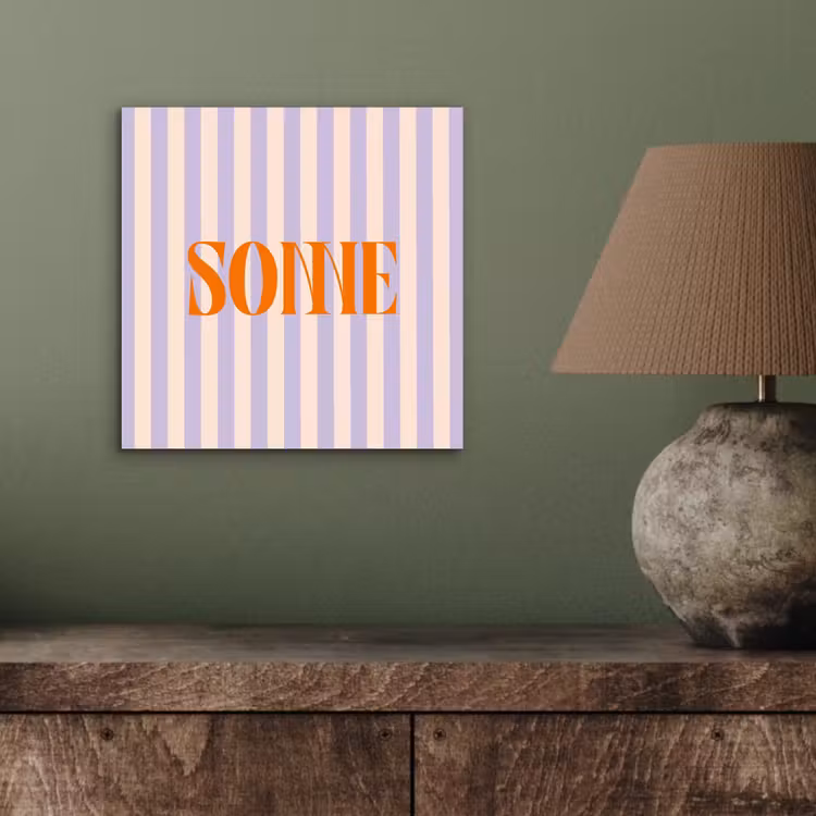 Lila - Oranje - Strepen - Sonne aluminium wit klein -sfeer2