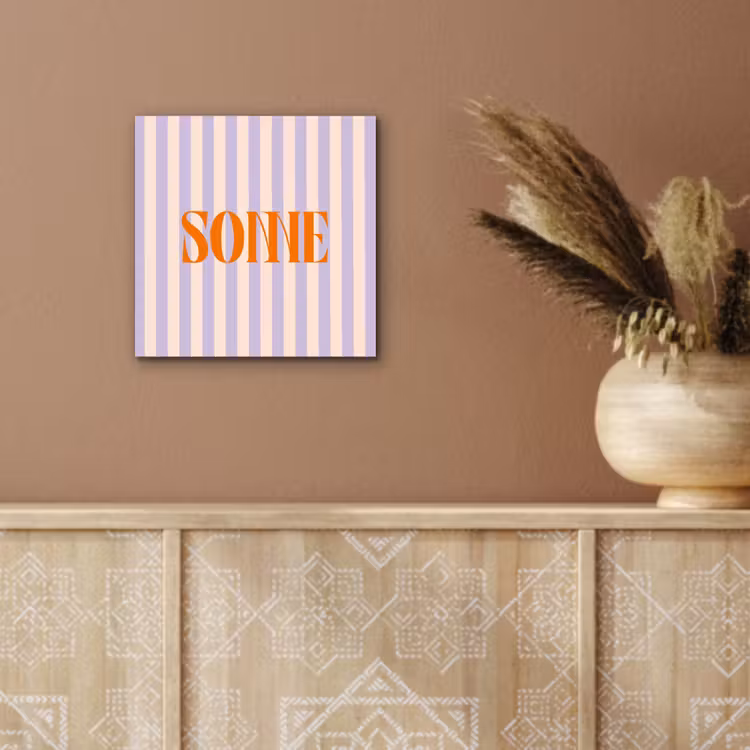 Lila - Oranje - Strepen - Sonne aluminium wit klein -sfeer4