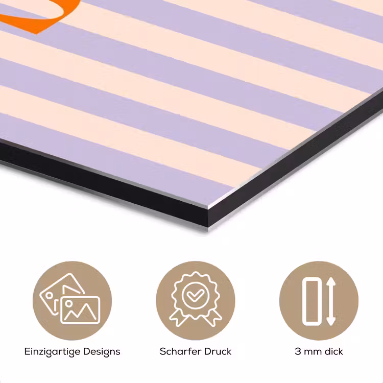 Lila - Oranje - Strepen - Sonne aluminium wit klein -closeup_DE
