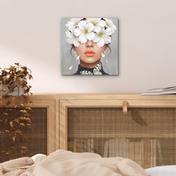 Lelies - Portret - Wit aluminium wit klein -sfeer3