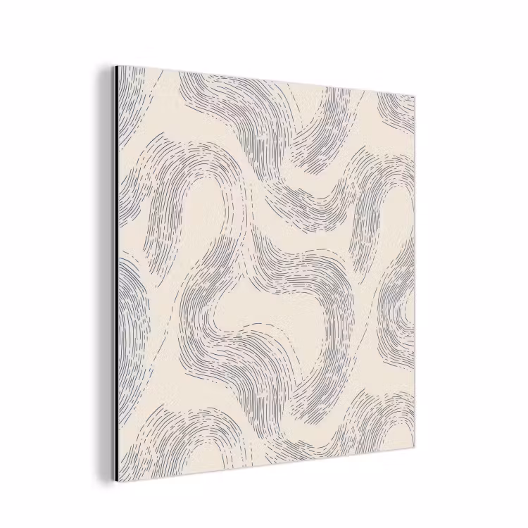 Lijnen - Patroon - Beige - Minimalistisch aluminium wit klein 46 -3d