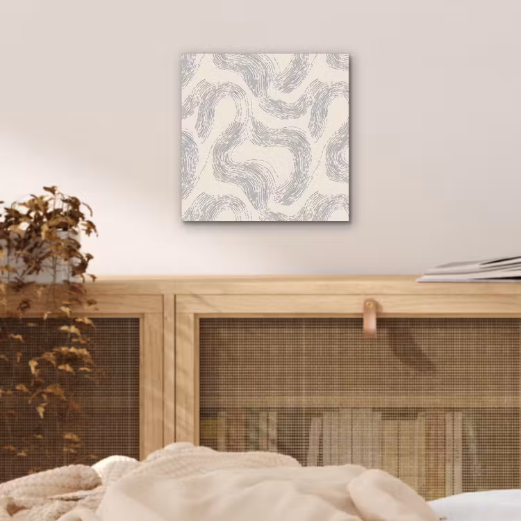 Lijnen - Patroon - Beige - Minimalistisch aluminium wit klein 46 -sfeer3