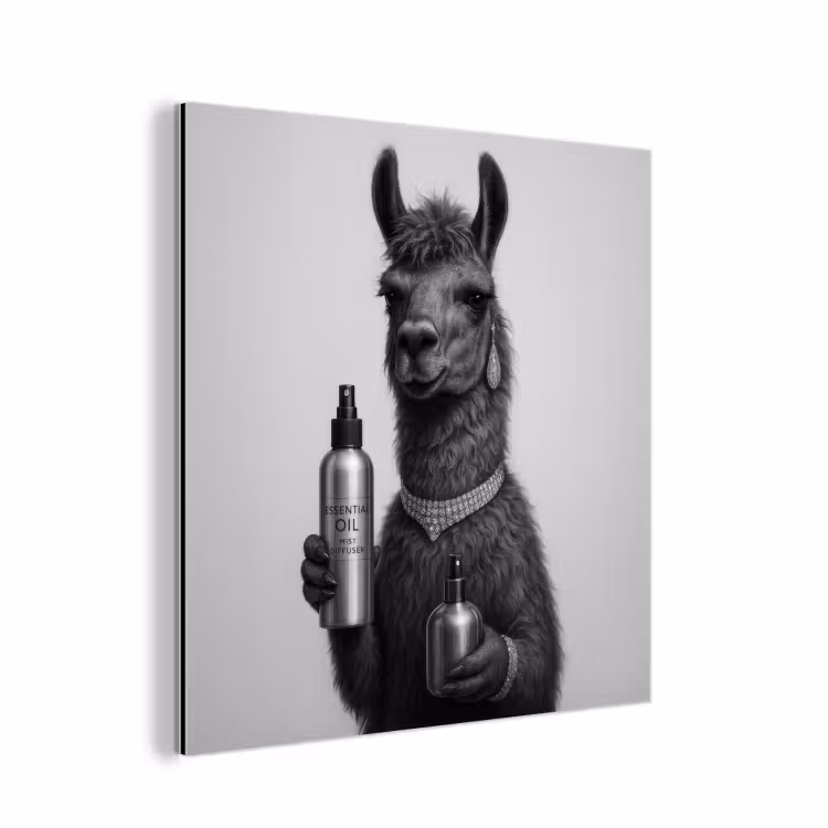 Lama - Flessen - Zwart - Wit aluminium wit klein -3d