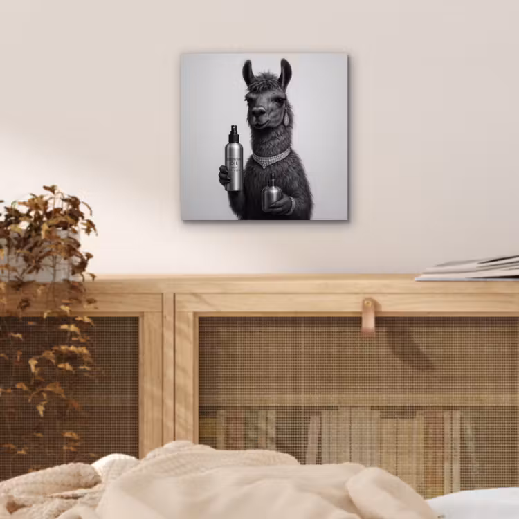 Lama - Flessen - Zwart - Wit aluminium wit klein -sfeer3