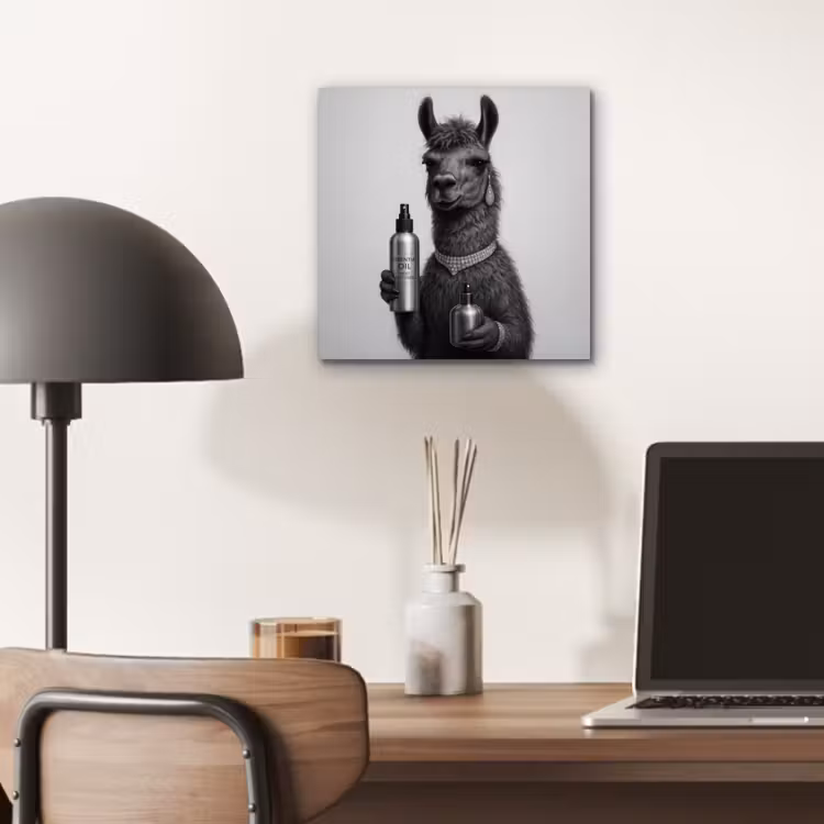 Lama - Flessen - Zwart - Wit aluminium wit klein -sfeer5
