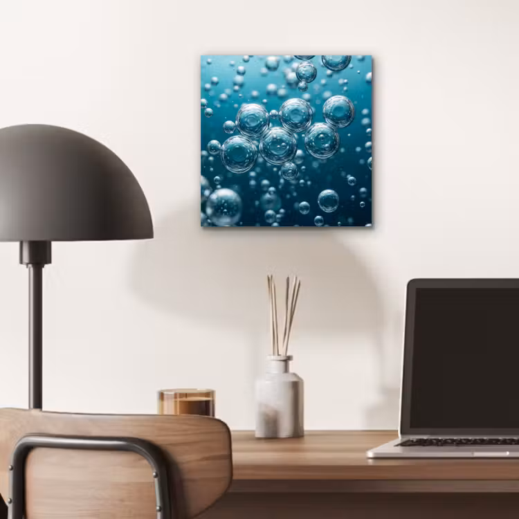 Luchtbellen - Dynamisch - Blauw aluminium wit klein -sfeer5