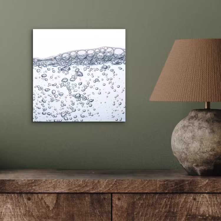 Luchtbellen - Water - Dynamisch aluminium wit klein -sfeer2