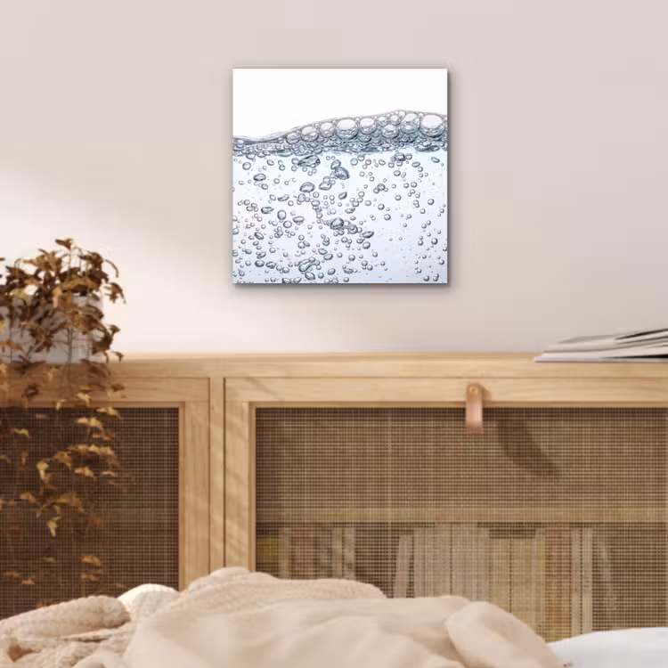 Luchtbellen - Water - Dynamisch aluminium wit klein -sfeer3