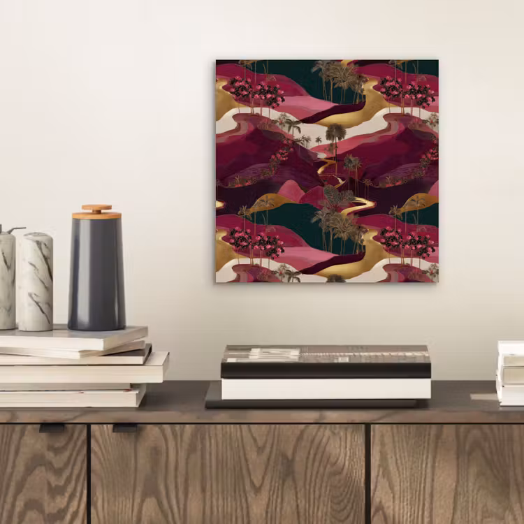 Magisch - Palmbomen - Goud aluminium wit klein 46 -sfeer1