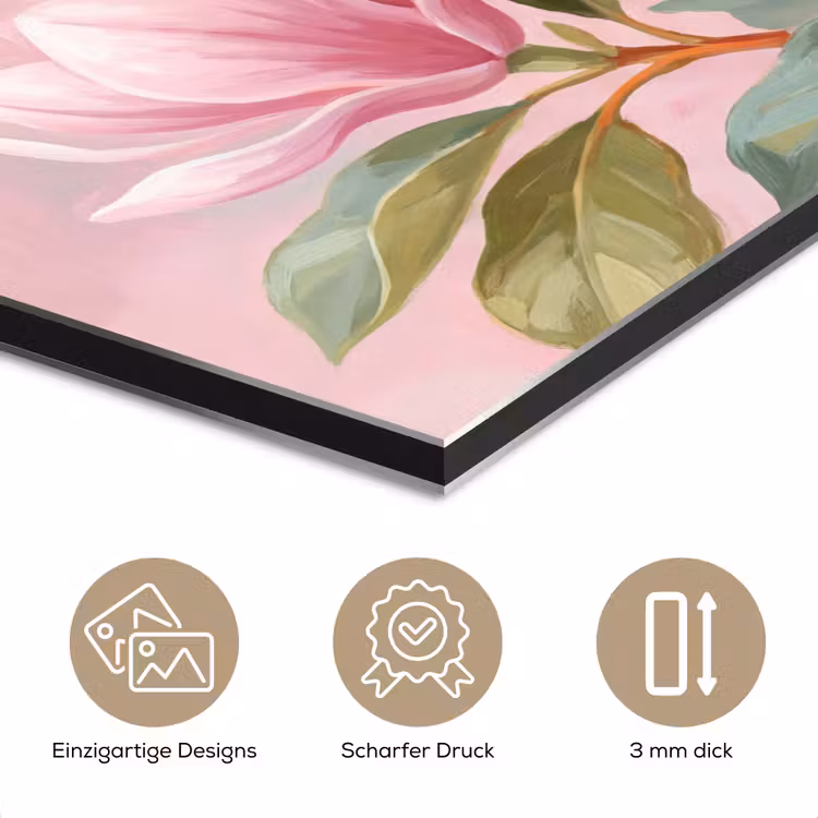 Magnolia's - Patroon - Roze aluminium wit klein -closeup_DE