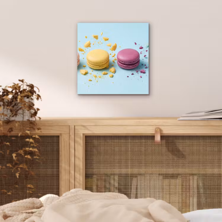 Macarons - Kleurrijk - Pastel aluminium wit klein -sfeer3