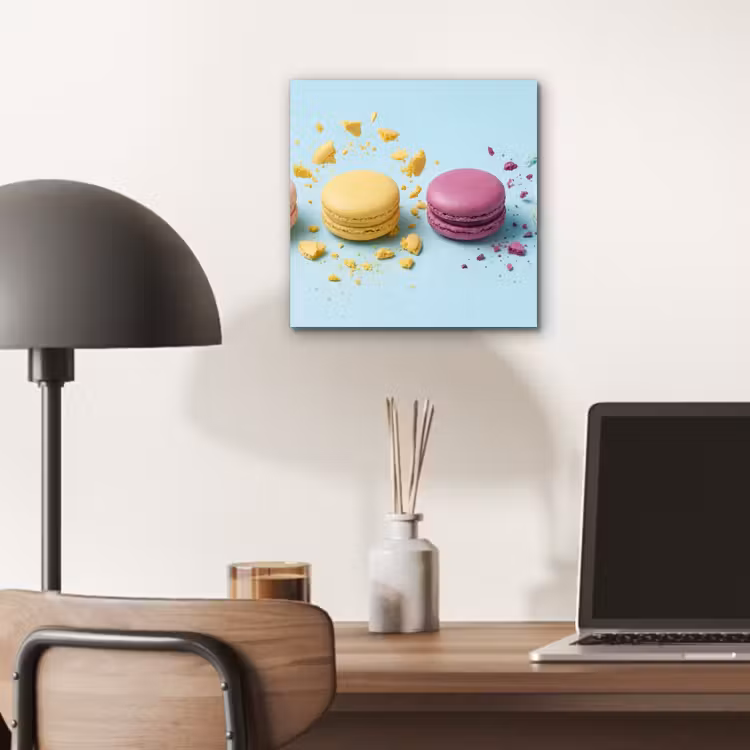 Macarons - Kleurrijk - Pastel aluminium wit klein -sfeer5