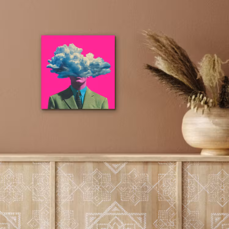 Man - Pak - Wolk - Roze aluminium wit klein -sfeer4