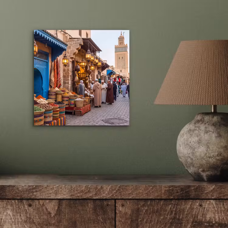 Alu-Dibond-Bild - Markt – Orientalisch – Farbenfroh — 3