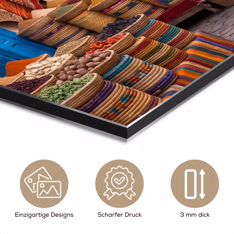 Alu-Dibond-Bild - Markt – Orientalisch – Farbenfroh — 7