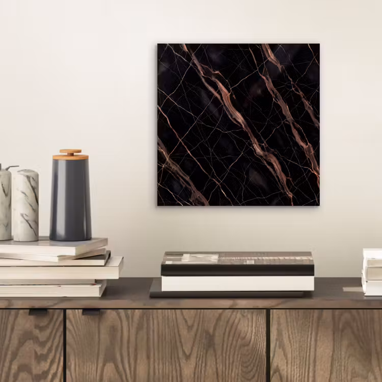 Marmer - Goud - Patroon - Luxe - Zwart aluminium wit klein -sfeer1