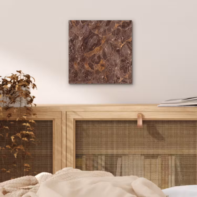 Marmer - Patroon - Natuur - Bruin - Goud aluminium wit klein -sfeer3
