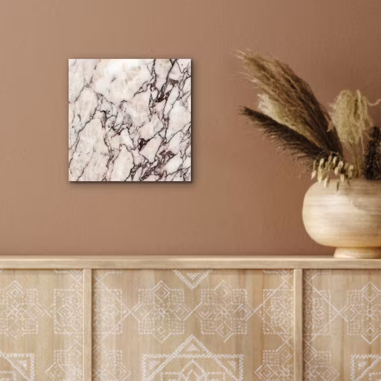 Marmer - Textuur - Abstract - Wit - Bruin aluminium wit klein -sfeer4