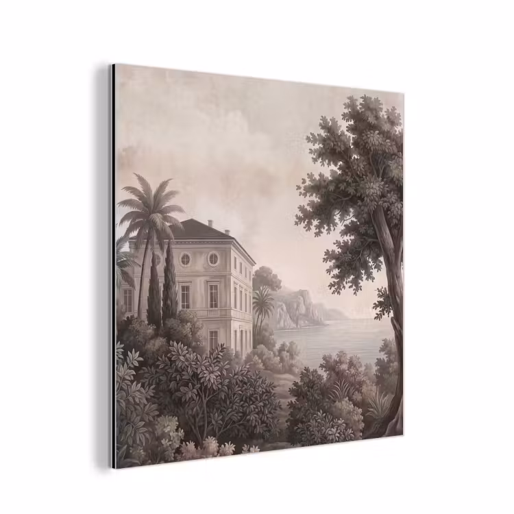 Zee - Villa - Beige aluminium wit klein -3d