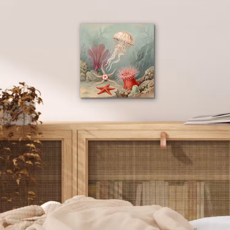 Zeeleven - Kwal - Onderwater - Illustratie - Beige aluminium wit klein -sfeer3