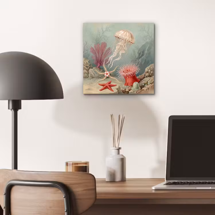 Zeeleven - Kwal - Onderwater - Illustratie - Beige aluminium wit klein -sfeer5