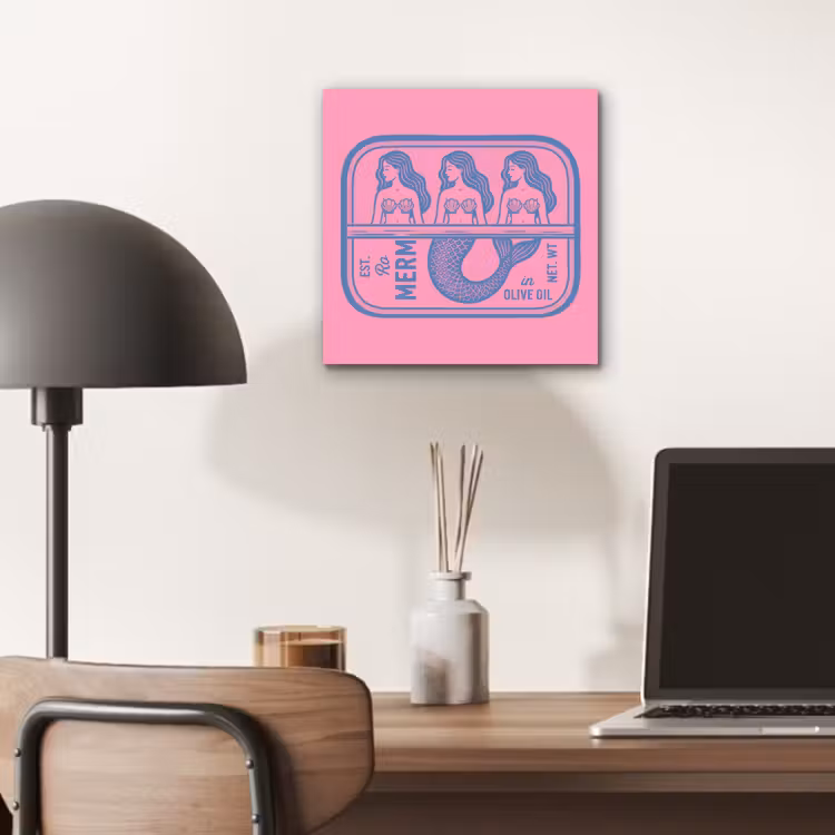 Meermin - Sardineblik - Illustratie - Roze - Retro aluminium wit klein -sfeer5