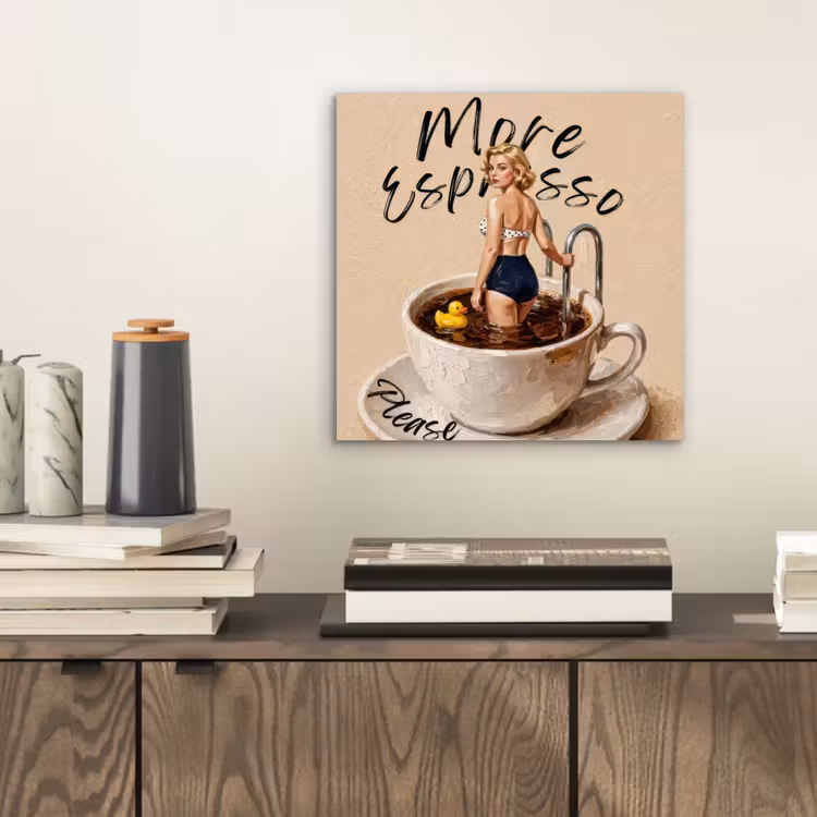 More espresso - Koffie - Eend aluminium wit klein -sfeer1