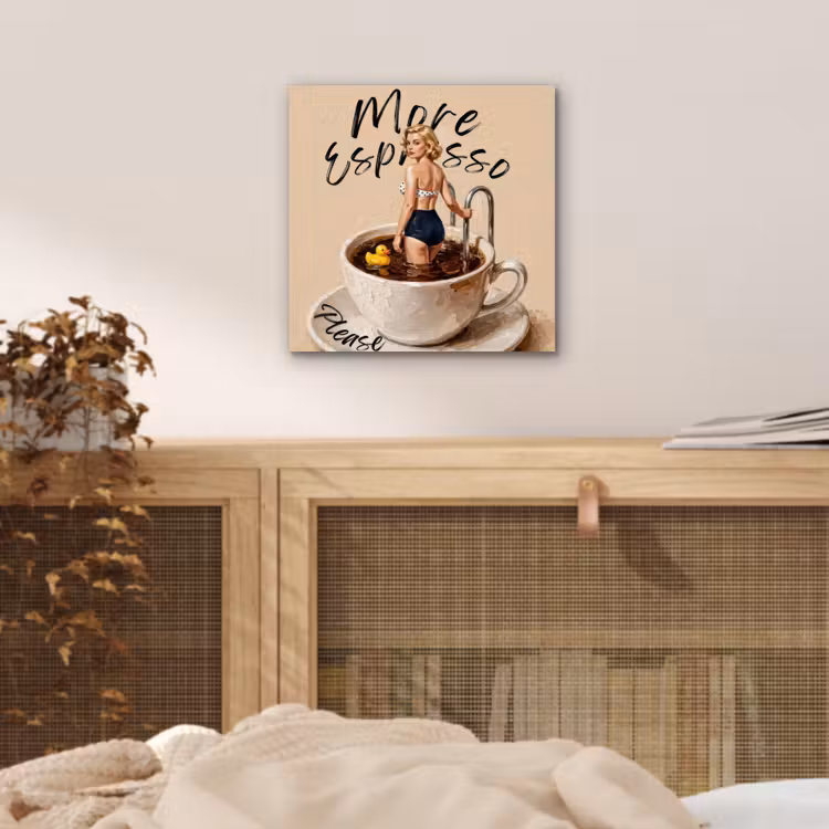 More espresso - Koffie - Eend aluminium wit klein -sfeer3