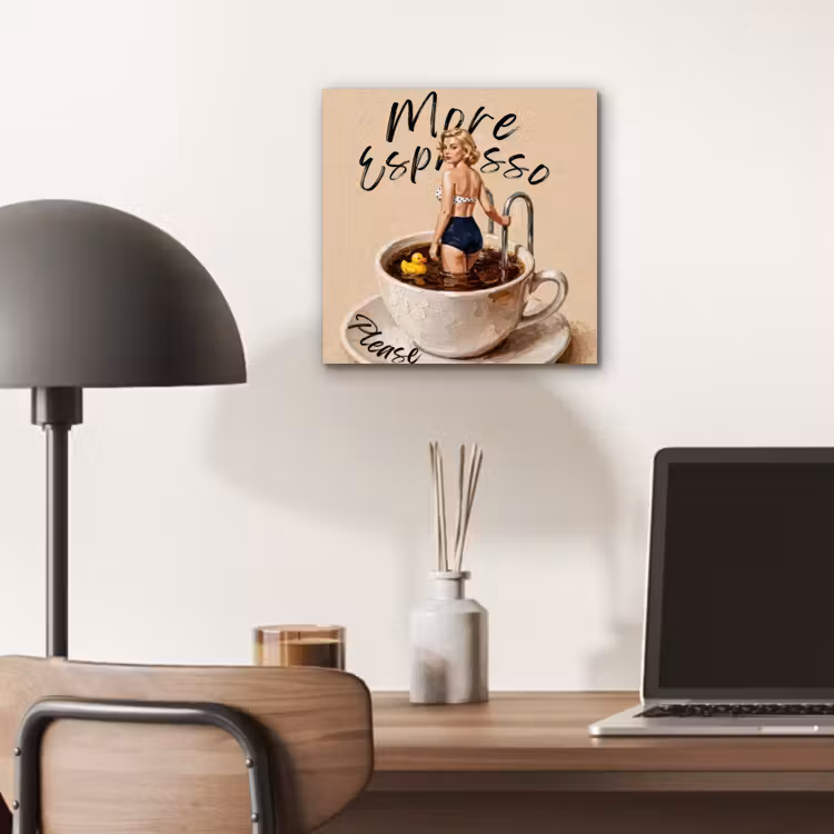 More espresso - Koffie - Eend aluminium wit klein -sfeer5