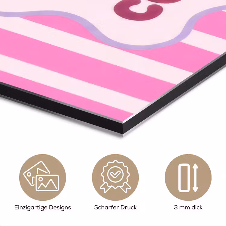 More coffee - Roze - Paars - Strepen - Mok aluminium wit klein -closeup_DE