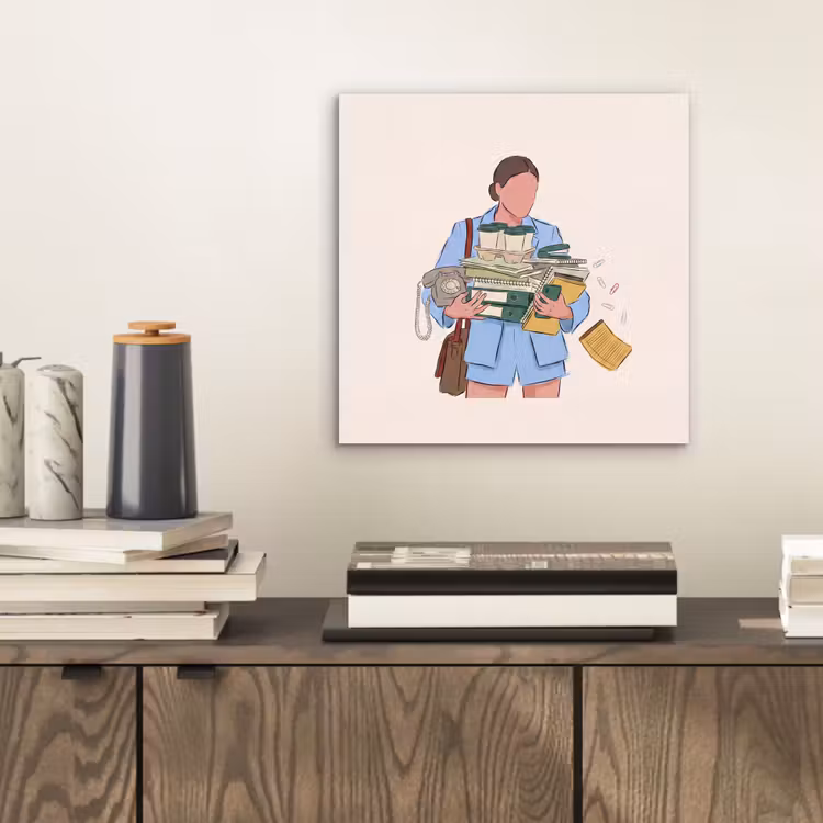 Mens - Kantoorartikelen - Werk - Modern aluminium wit klein -sfeer1
